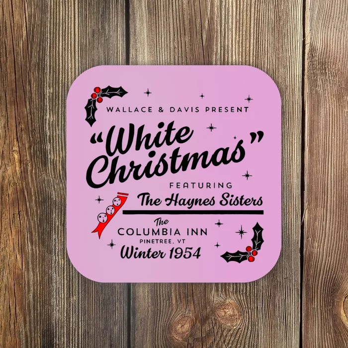 White Christmas Wallace And Davis Haynes Sister Matching Coaster