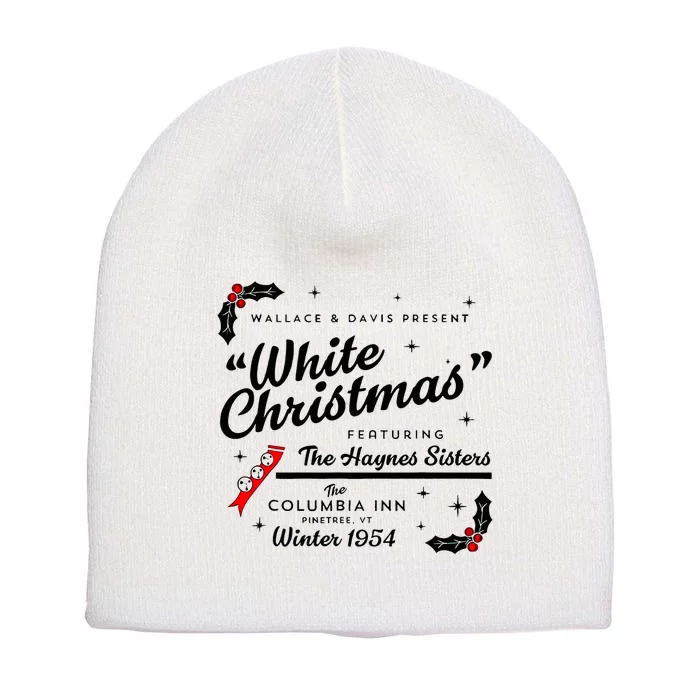 White Christmas Wallace And Davis Haynes Sister Matching Short Acrylic Beanie