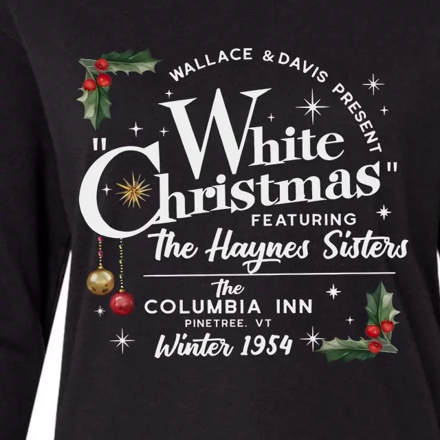 White Christmas Wallace And Davis Haynes Sister Womens Cotton Relaxed Long Sleeve T-Shirt