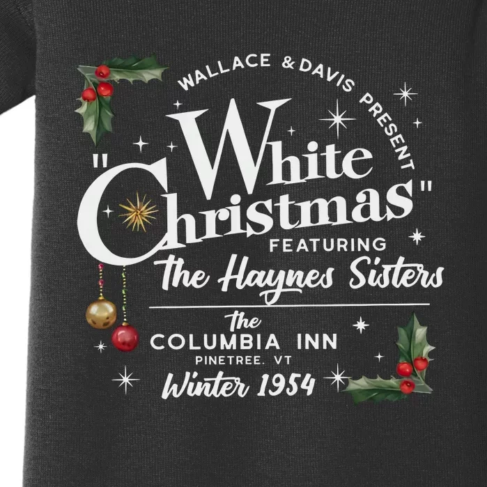 White Christmas Wallace And Davis Haynes Sister Baby Bodysuit