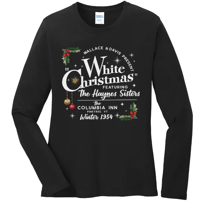 White Christmas Wallace And Davis Haynes Sister Ladies Long Sleeve Shirt