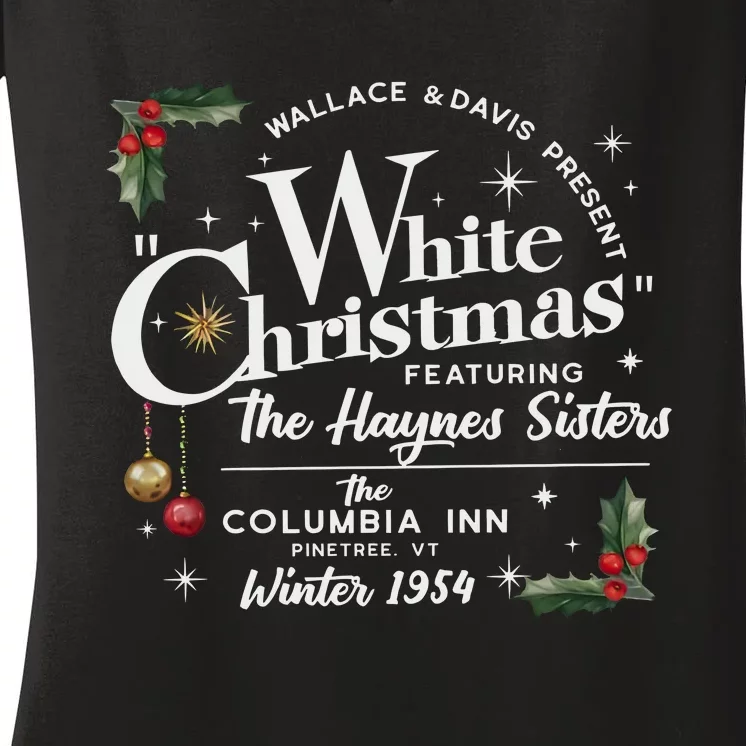 White Christmas Wallace And Davis Haynes Sister Women's V-Neck T-Shirt