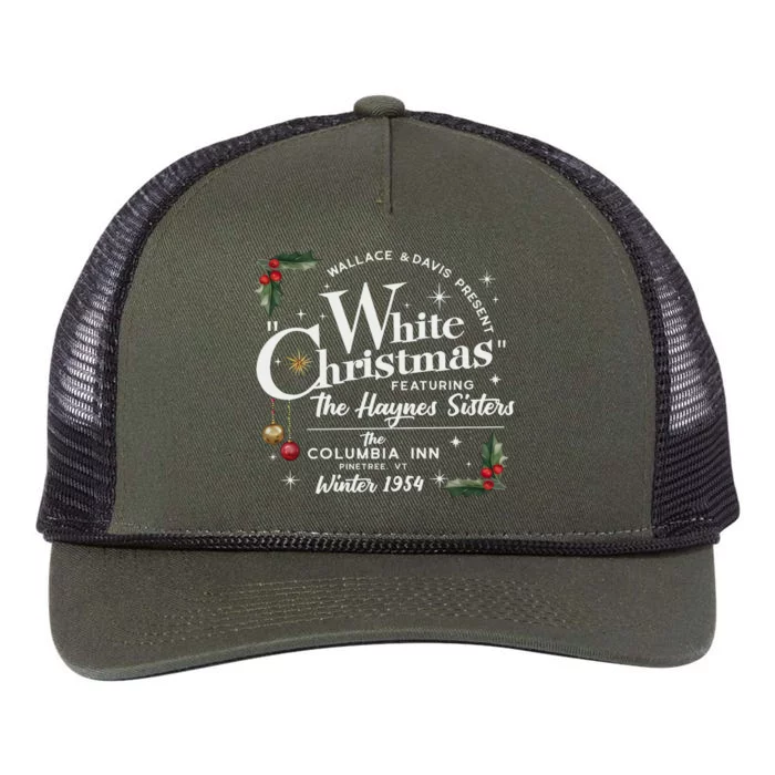 White Christmas Wallace And Davis Haynes Sister Retro Rope Trucker Hat Cap