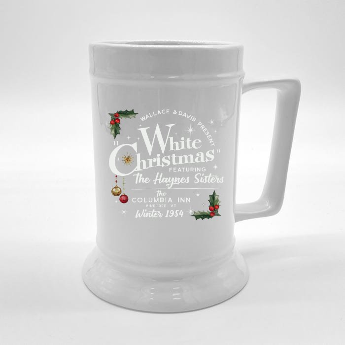 White Christmas Wallace And Davis Haynes Sister Front & Back Beer Stein