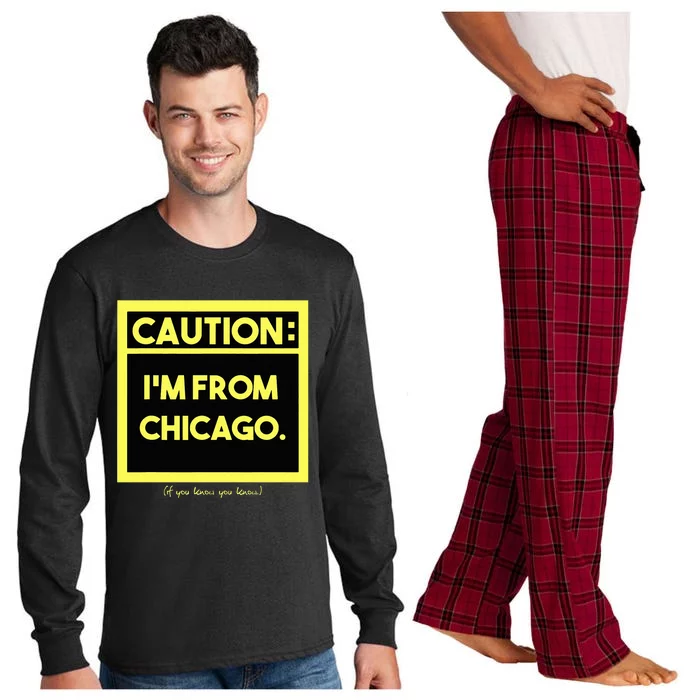 Windy City Wonder Caution Im From Chicago Lakeside Legacy Long Sleeve Pajama Set