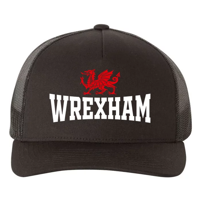 Wrexham City Wales Red Dragon Wrecsam Cymru County Of Wales Yupoong Adult 5-Panel Trucker Hat