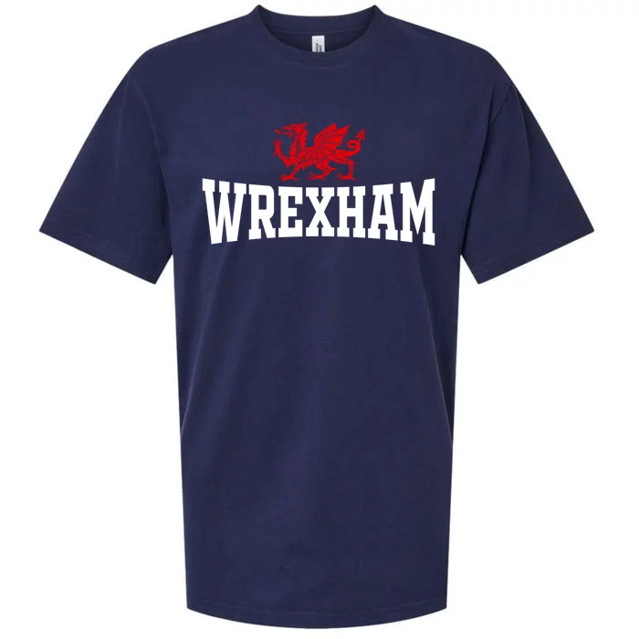 Wrexham City Wales Red Dragon Wrecsam Cymru County Of Wales Sueded Cloud Jersey T-Shirt