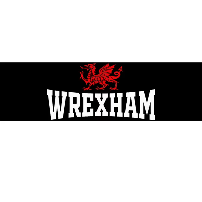 Wrexham City Wales Red Dragon Wrecsam Cymru County Of Wales Bumper Sticker