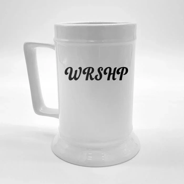 WRSHP Christian Worship Shortened Word Front & Back Beer Stein