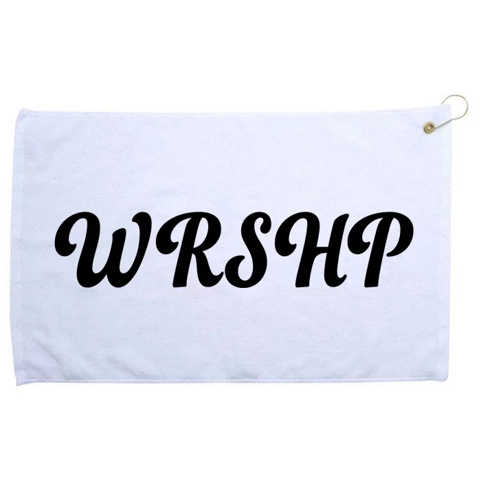 WRSHP Christian Worship Shortened Word Grommeted Golf Towel