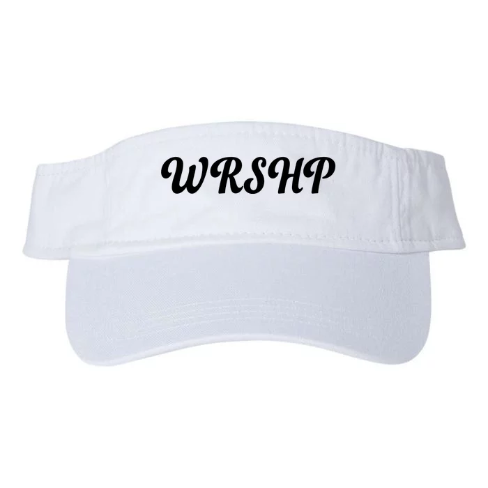 WRSHP Christian Worship Shortened Word Valucap Bio-Washed Visor