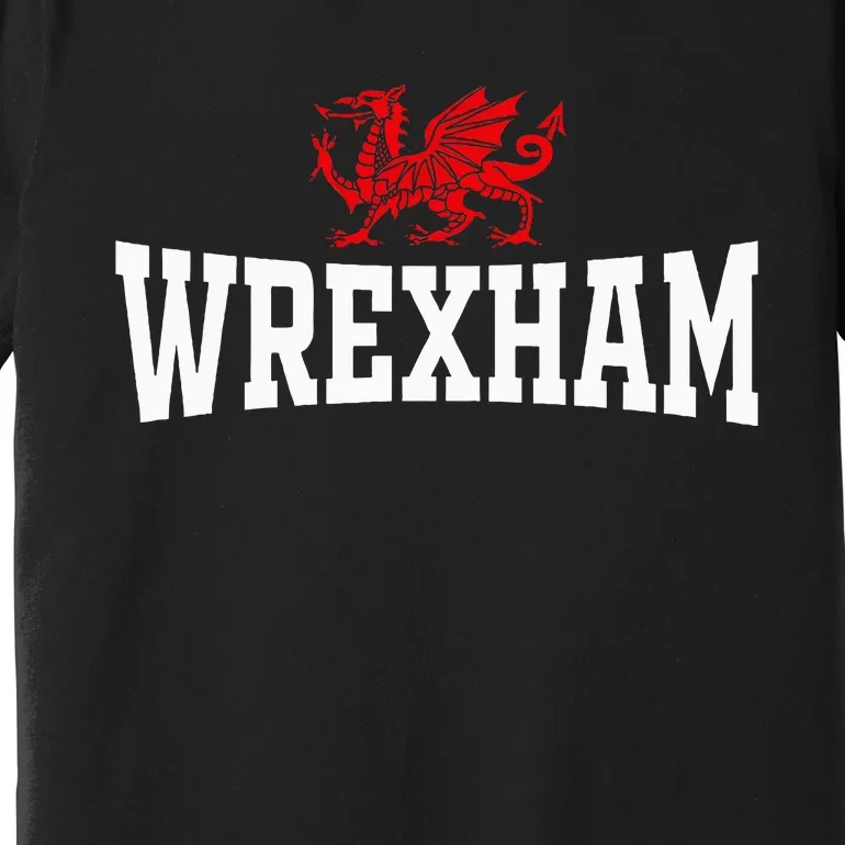 Wrexham City Wales Red Dragon Wrecsam Cymru County Of Wales Premium T-Shirt