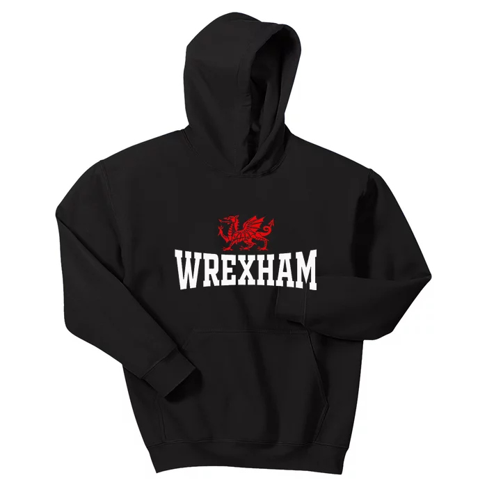 Wrexham City Wales Red Dragon Wrecsam Cymru County Of Wales Kids Hoodie