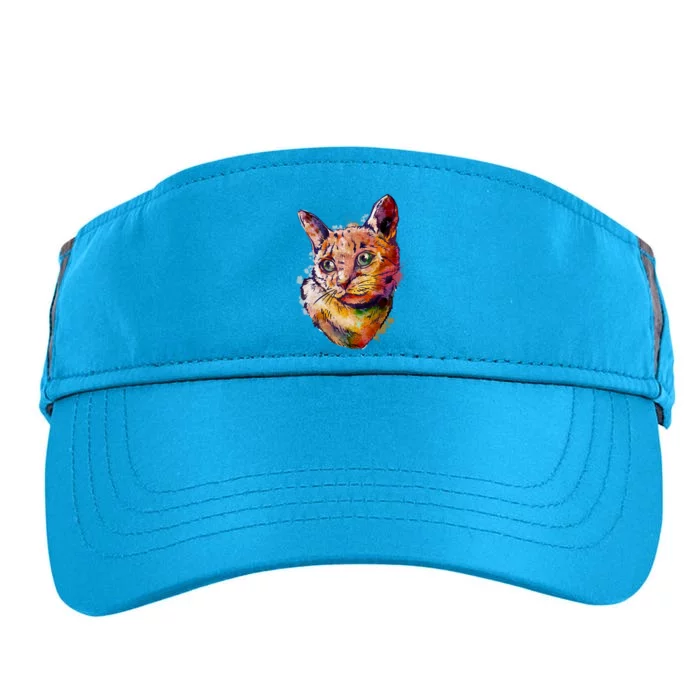 Watercolor Cat Adult Drive Performance Visor