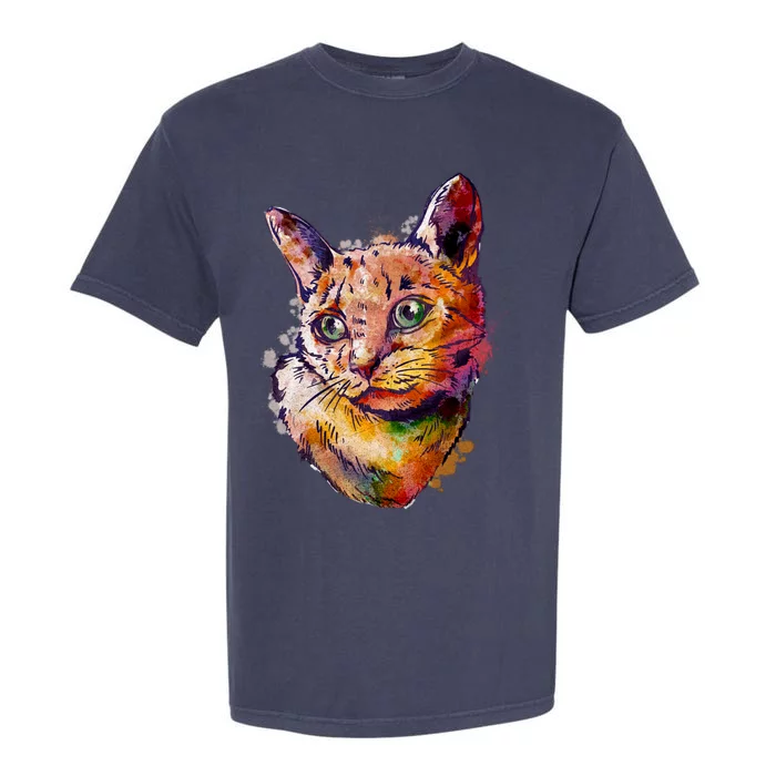 Watercolor Cat Garment-Dyed Heavyweight T-Shirt