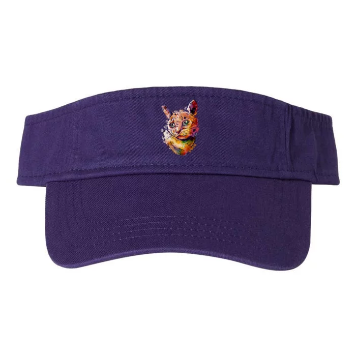 Watercolor Cat Valucap Bio-Washed Visor