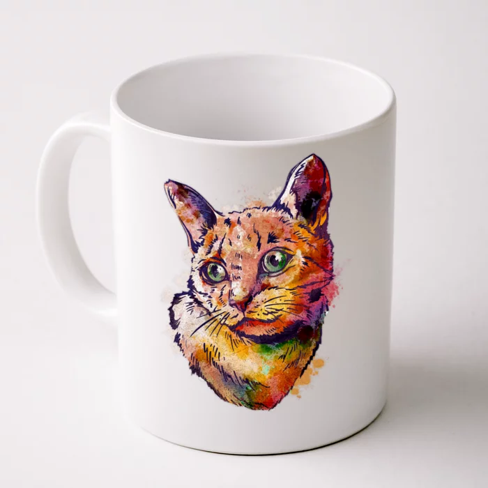 Watercolor Cat Front & Back Coffee Mug