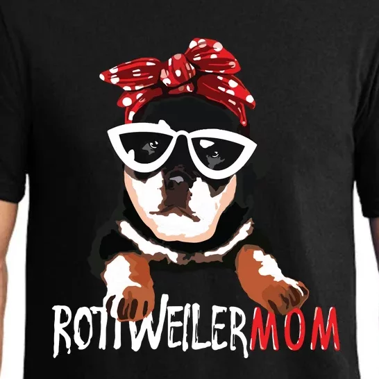 Womens Cute Womens Rottweiler Mom Gift Rottie Mom Pajama Set