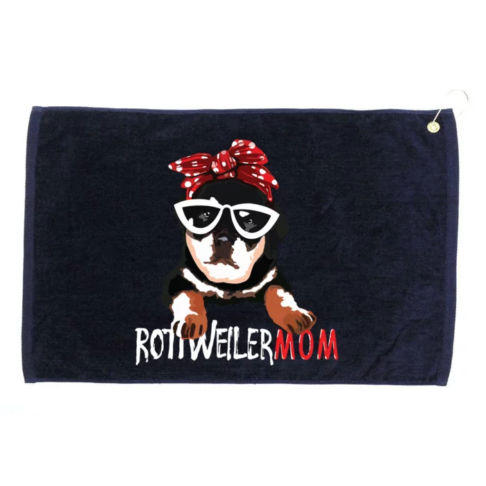 Womens Cute Womens Rottweiler Mom Gift Rottie Mom Grommeted Golf Towel