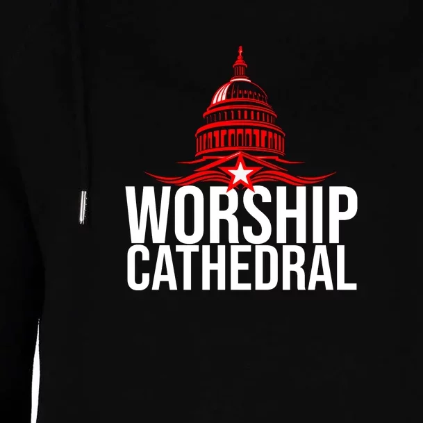 Worship Cathedral Womens Funnel Neck Pullover Hood