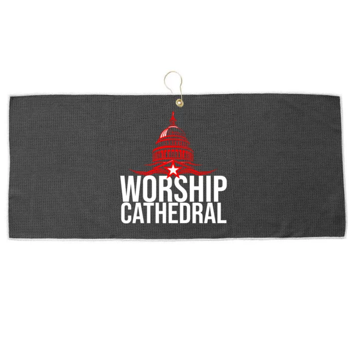 Worship Cathedral Large Microfiber Waffle Golf Towel