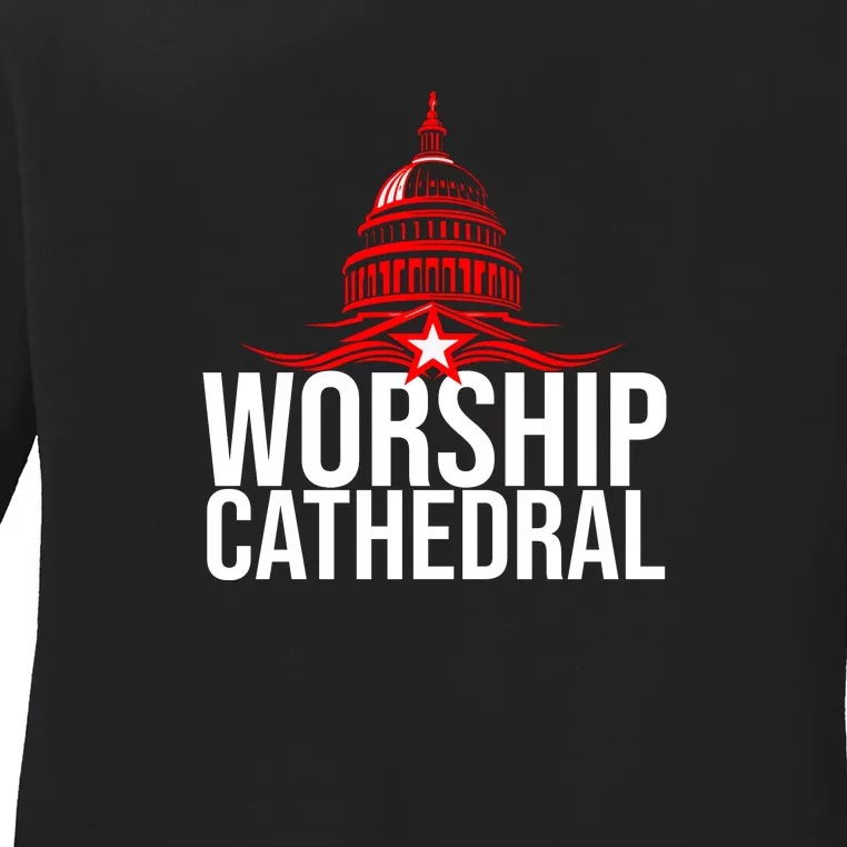 Worship Cathedral Ladies Long Sleeve Shirt