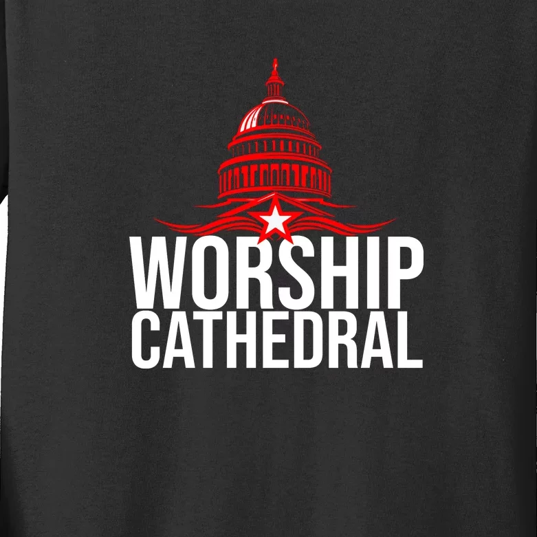 Worship Cathedral Kids Long Sleeve Shirt