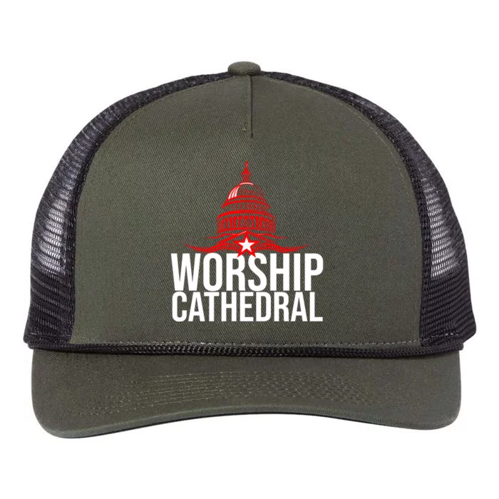 Worship Cathedral Retro Rope Trucker Hat Cap