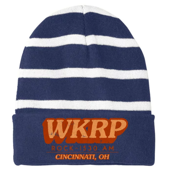 WKRP Cincinnati Striped Beanie with Solid Band