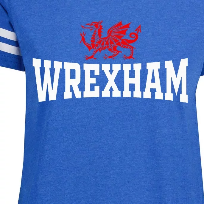 Wrexham City Wales Red Dragon Wrecsam Cymru County Of Wales Enza Ladies Jersey Football T-Shirt