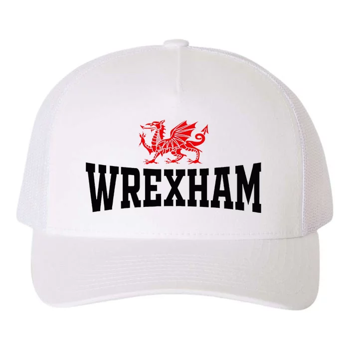 Wrexham City Wales Red Dragon Wrecsam Cymru County Of Wales Yupoong Adult 5-Panel Trucker Hat