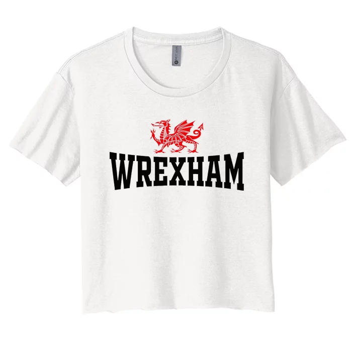 Wrexham City Wales Red Dragon Wrecsam Cymru County Of Wales Women's Crop Top Tee