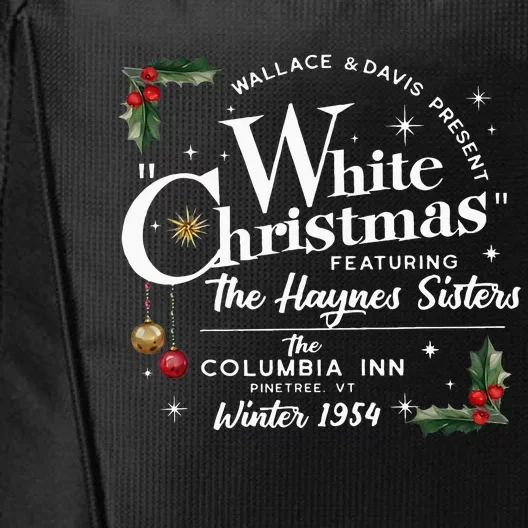 White Christmas Wallace And Davis Haynes Sister City Backpack