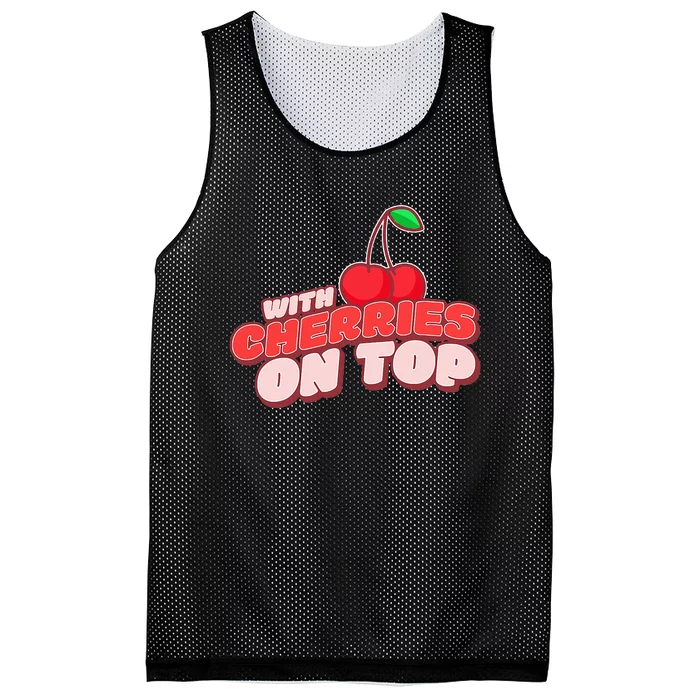 With Cherries Mesh Reversible Basketball Jersey Tank