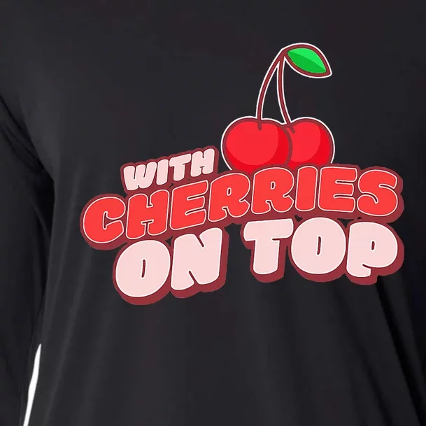 With Cherries Cooling Performance Long Sleeve Crew