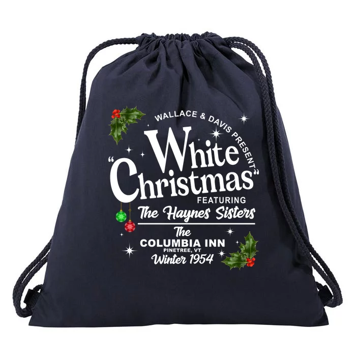 White Christmas Wallace And Davis Haynes Sister Drawstring Bag