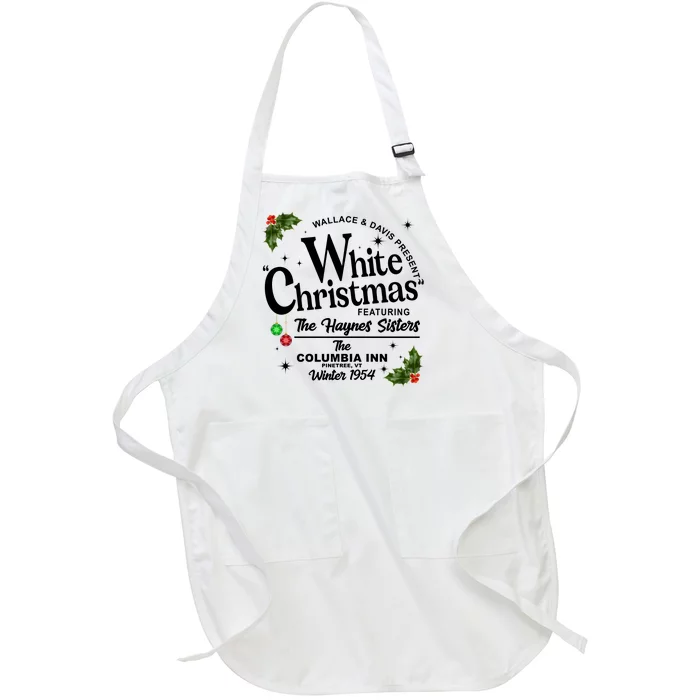 White Christmas Wallace And Davis Haynes Sister Full-Length Apron With Pocket