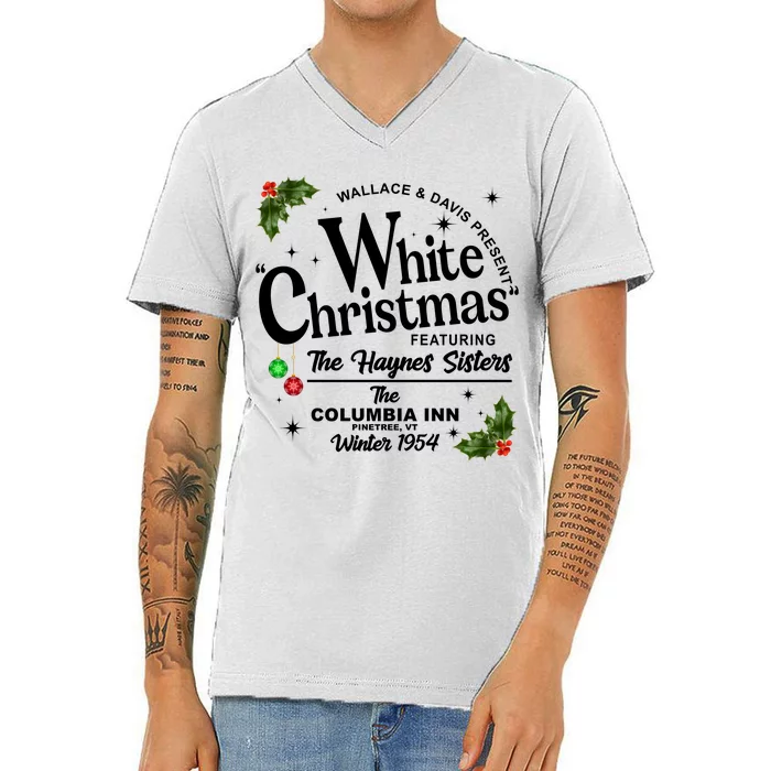 White Christmas Wallace And Davis Haynes Sister V-Neck T-Shirt