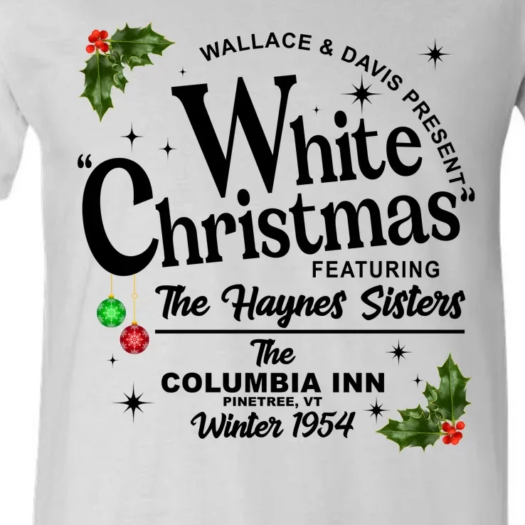 White Christmas Wallace And Davis Haynes Sister V-Neck T-Shirt