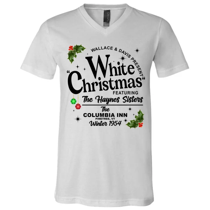 White Christmas Wallace And Davis Haynes Sister V-Neck T-Shirt