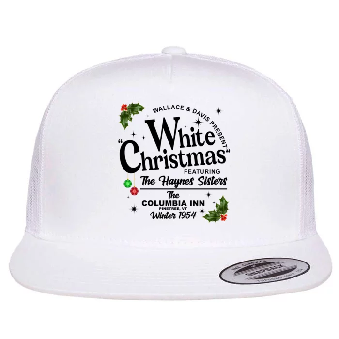 White Christmas Wallace And Davis Haynes Sister Flat Bill Trucker Hat