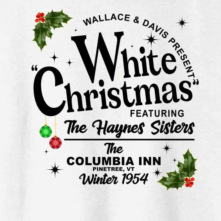 White Christmas Wallace And Davis Haynes Sister Women's Crop Top Tee