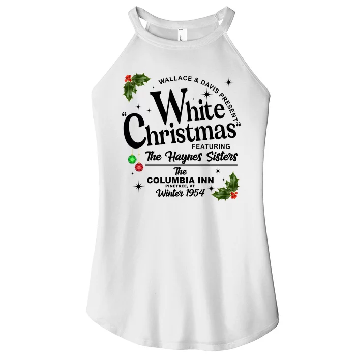 White Christmas Wallace And Davis Haynes Sister Women’s Perfect Tri Rocker Tank