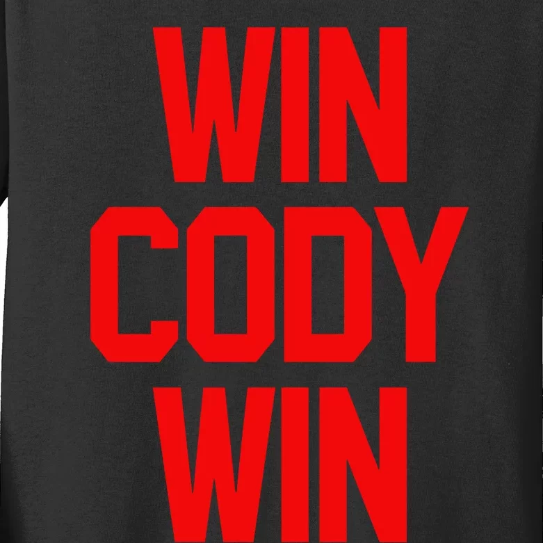 Win Cody Win Kids Long Sleeve Shirt