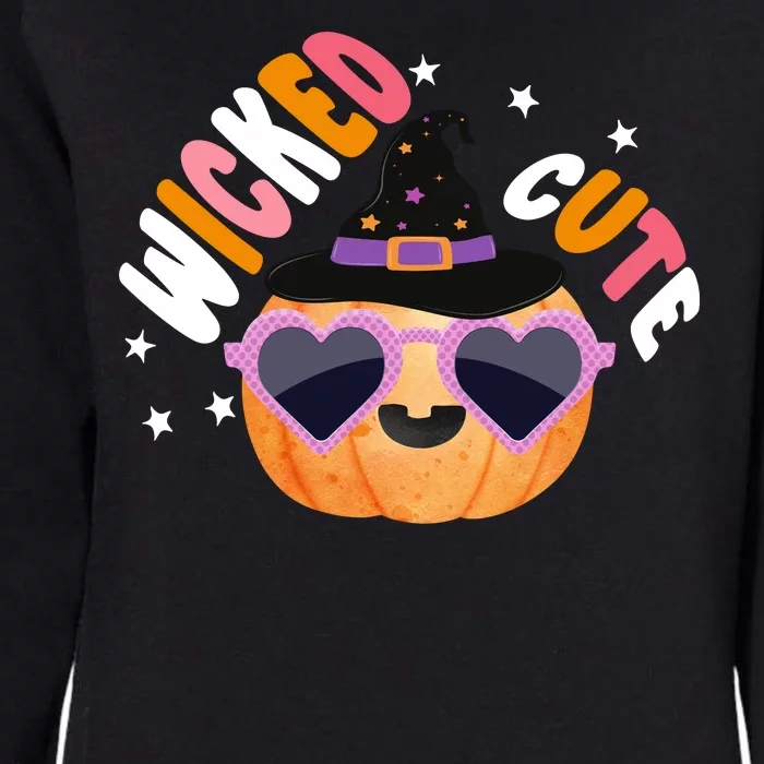 Wicked Cute Witch Halloween Pumpkin Womens California Wash Sweatshirt