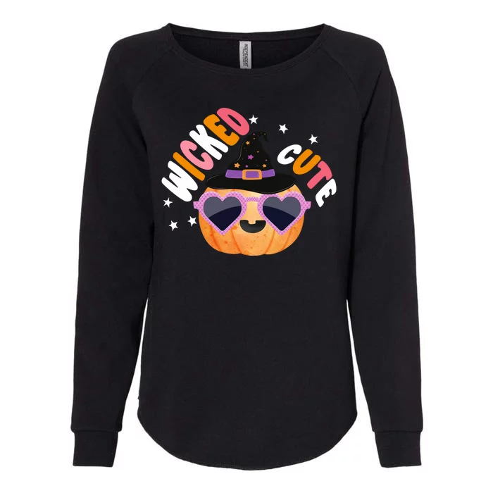 Wicked Cute Witch Halloween Pumpkin Womens California Wash Sweatshirt