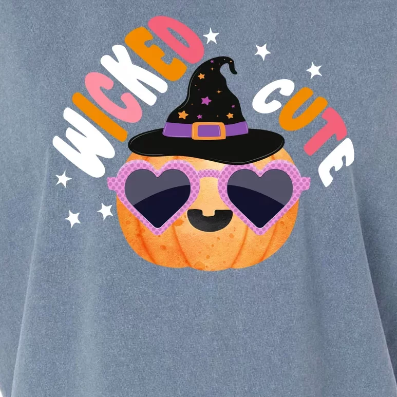 Wicked Cute Witch Halloween Pumpkin Garment-Dyed Women's Muscle Tee