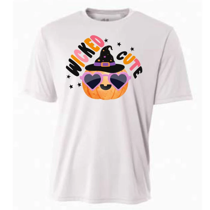 Wicked Cute Witch Halloween Pumpkin Cooling Performance Crew T-Shirt