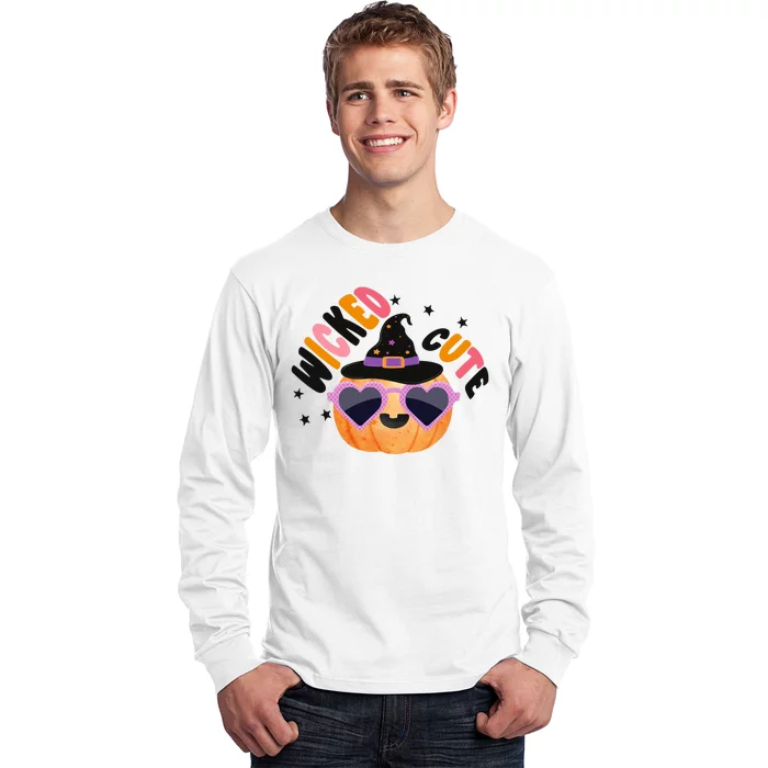 Wicked Cute Witch Halloween Pumpkin Long Sleeve Shirt