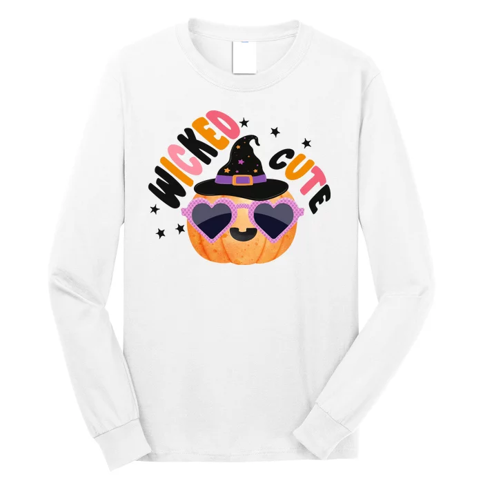 Wicked Cute Witch Halloween Pumpkin Long Sleeve Shirt